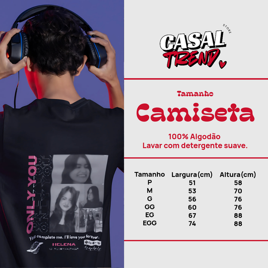 Camiseta Personalizada "My Eyes on You" (Preta)