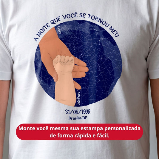 Camiseta Personalizada "A noite que você se tornou meu pai"