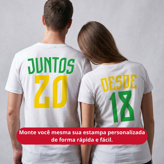 Parzinho Personalizada Copa do Mundo "Juntos Desde"
