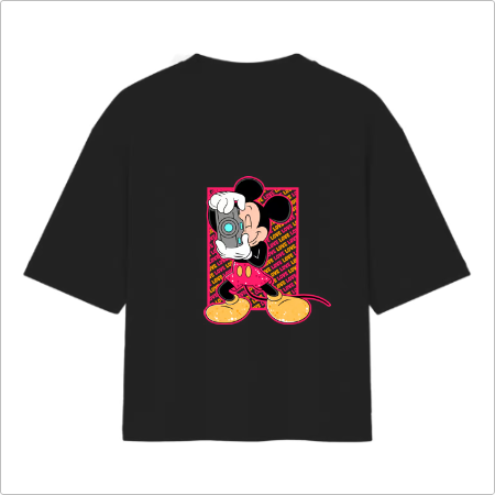 Camiseta Oversized Mickey Love U