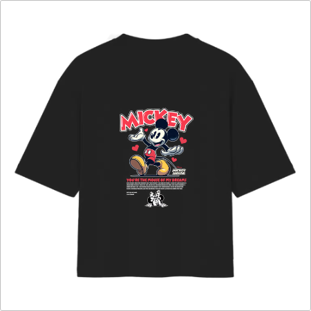 Camiseta Oversized Mickey Love