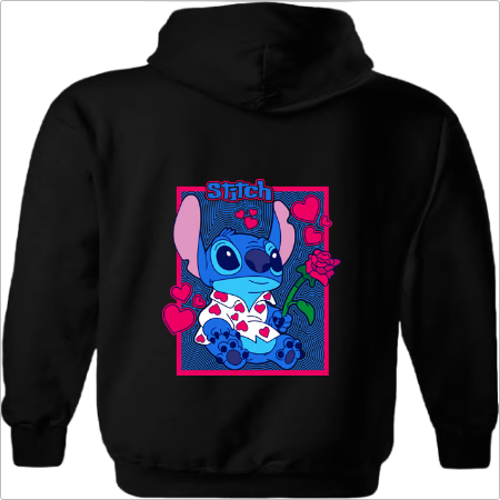 Moletom com Capuz Stich Love U