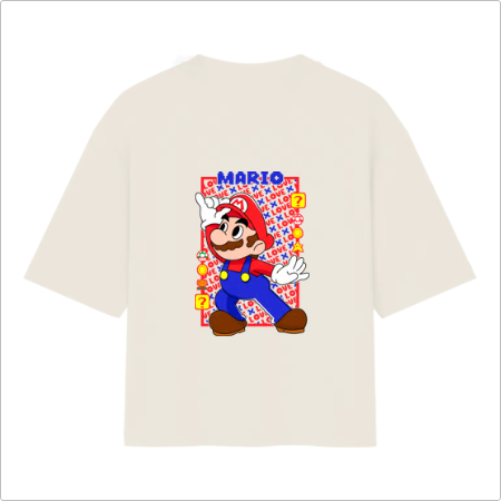 Camiseta Oversized Mario Love U