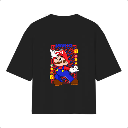 Camiseta Oversized Mario Love U
