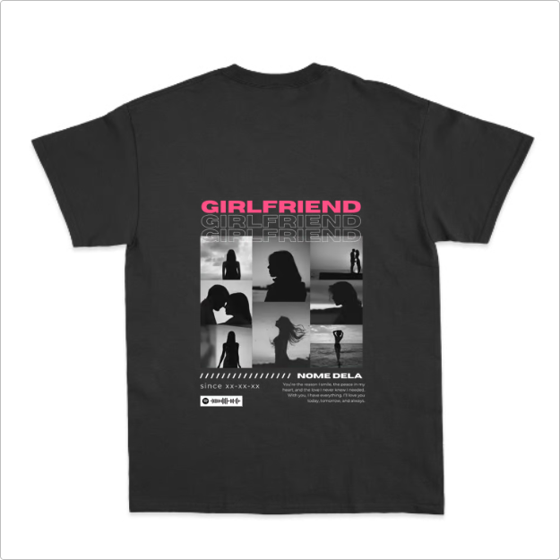 Camiseta Personalizada "Girlfriend Rosa"