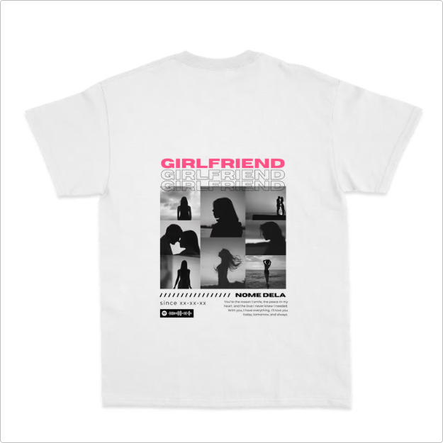 Camiseta Personalizada "Girlfriend Rosa"