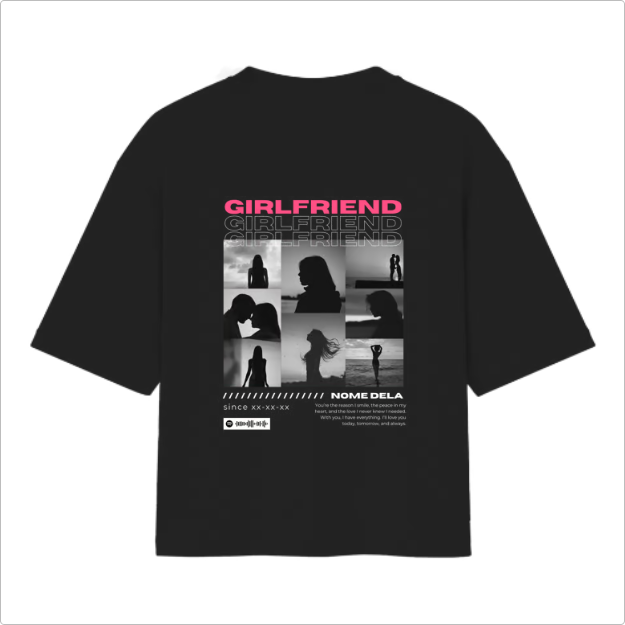 Camiseta Personalizada "Girlfriend Rosa"