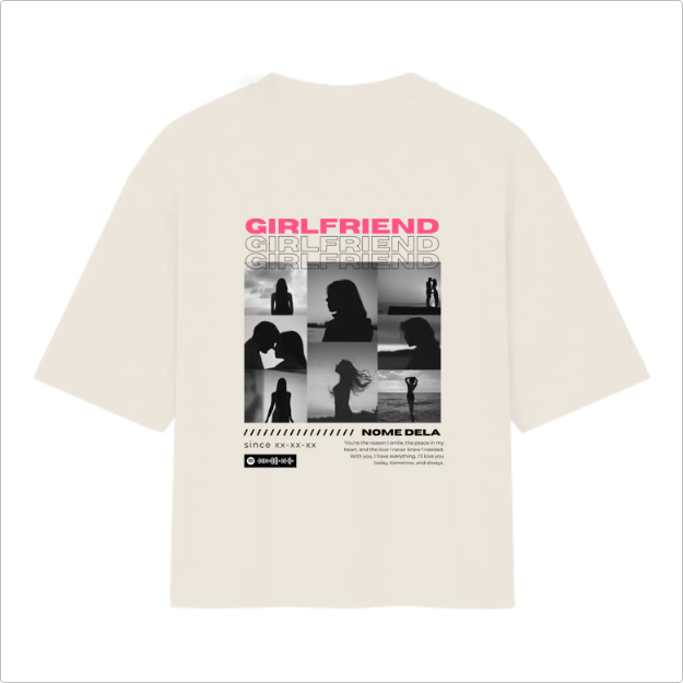 Camiseta Personalizada "Girlfriend Rosa"