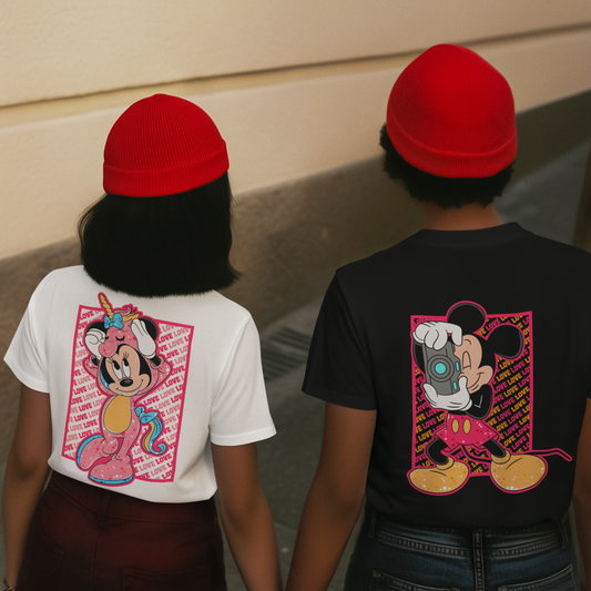 Parzinho "Mickey & Minnie LOVE U"