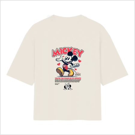 Camiseta Oversized Mickey Love