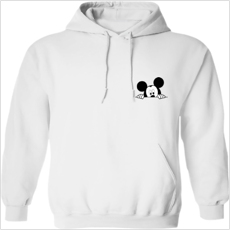 Parzinho Moletom com Capuz "Mickey & Minnie" Peito