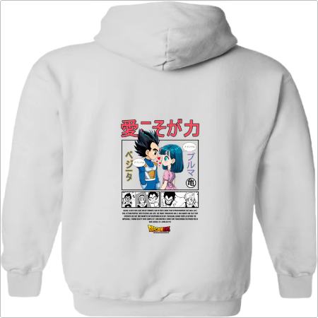 Parzinho Moletom com Capuz "Vegeta & Bulma"