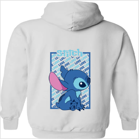 Parzinho Moletom com Capuz "Stich & Angel Kisses"
