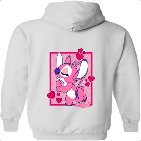 Parzinho Moletom com Capuz "Stich & Angel Love U"