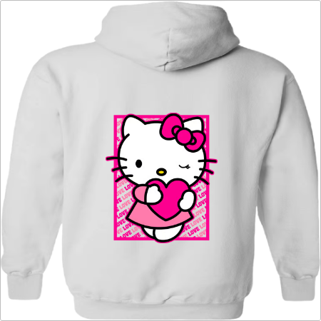 Parzinho Moletom com Capuz "Hello Kitty"
