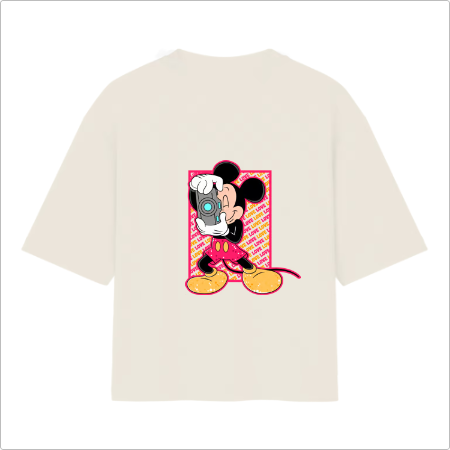 Camiseta Oversized Mickey Love U