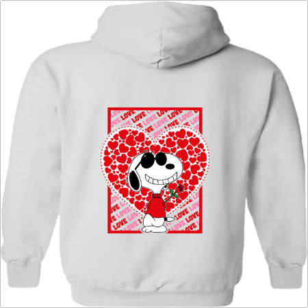 Parzinho Moletom com Capuz "Snoopy & Fifi"