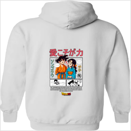 Parzinho Moletom com Capuz "Goku & Chi Chi"