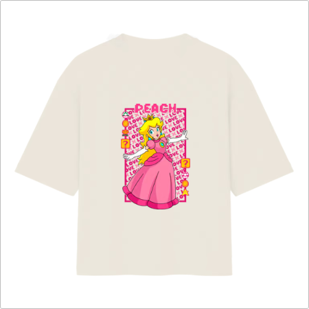 Camiseta Oversized Peach Love U