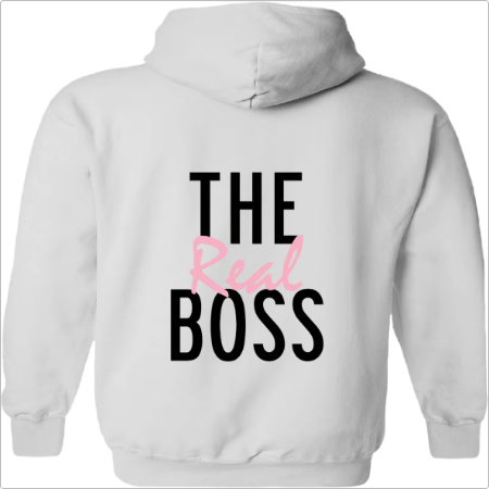 Parzinho Moletom com Capuz "The Real Boss"